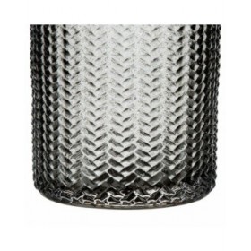 Vaso Grigio Vetro 10 x 10 x 25 cm