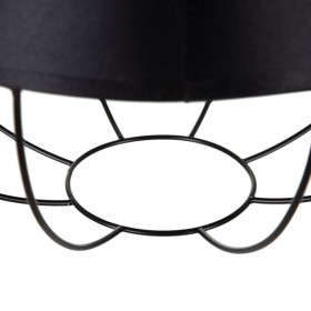 Lampadario Nero Dorato Metallo 30 x 30 x 41 cm