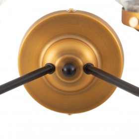 Lampada da Parete 33 x 23,5 x 32,5 cm Cristallo Dorato Metallo