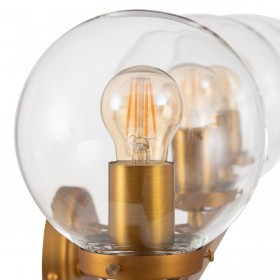 Lampada da Parete 60 x 20 cm Cristallo Dorato Metallo