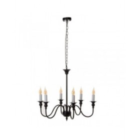 Lampadario Bianco Nero Ferro 40 W 220 V 65 x 65 x 49,5 cm