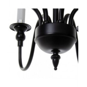Lampadario Bianco Nero Ferro 40 W 220 V 65 x 65 x 49,5 cm
