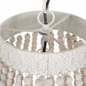 Lampadario Bianco Legno Metallo 220 V 240 V 220-240 V 60 x 60 x 80 cm