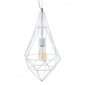 Lampadario Metallo 26 x 26 x 46 cm Bianco