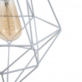 Lampadario Metallo 26 x 26 x 46 cm Bianco