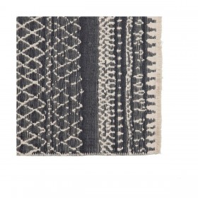 Tappeto 80 x 150 cm Grigio Beige Cotone