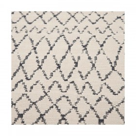 Tappeto 80 x 150 cm Grigio Beige Cotone