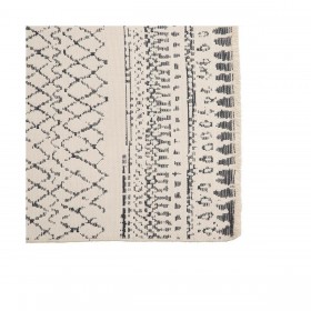 Tappeto 80 x 150 cm Grigio Beige Cotone