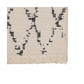 Tappeto 80 x 150 cm Grigio Beige Cotone