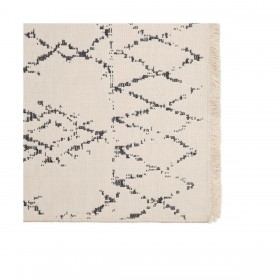 Tappeto 80 x 150 cm Grigio Beige Cotone