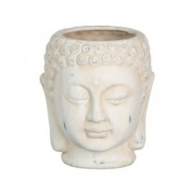 Vaso Crema Terracotta Buddha Orientale 17,1 x 16,6 x 20 cm