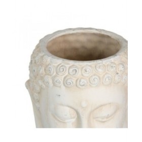 Vaso Crema Terracotta Buddha Orientale 17,1 x 16,6 x 20 cm