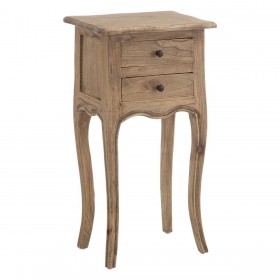 Comodino Naturale legno di mindi 40 x 30 x 72 cm