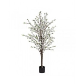 Pianta Decorativa PVC Legno Cemento Tessuto 45 x 45 x 180 cm