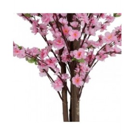 Pianta Decorativa PVC Legno Cemento Tessuto 45 x 45 x 180 cm