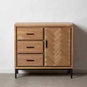 Ingresso con Cassetti SPIKE 91 x 40 x 84,5 cm Naturale Metallo Legno