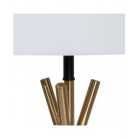 Lampada da tavolo Bianco Nero Dorato Ferro 40 W 33 x 33 x 63,5 cm