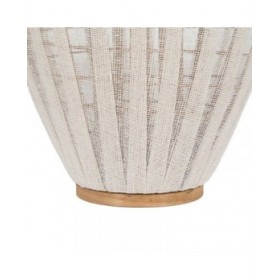 Lanterna Beige Naturale Bambù Cristallo 40 x 40 x 83 cm
