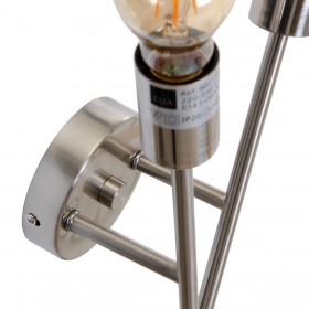 Lampada da Parete 18 x 10 x 45 cm Metallo Argento