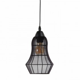 Lampadario Nero Metallo Ø 15 cm