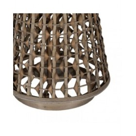 Lanterna Grigio Bambù Cristallo 38 x 38 x 57 cm