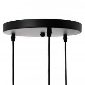 Lampadario 36 x 36 x 130 cm Nero Dorato Metallo Ø 18,5 cm