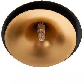 Lampadario 36 x 36 x 130 cm Nero Dorato Metallo Ø 18,5 cm