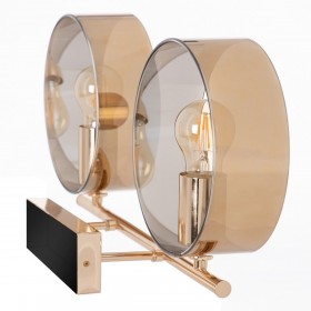 Lampada da Parete 50 x 14 x 41,6 cm Cristallo Dorato Metallo