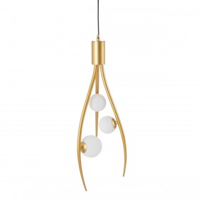 Lampadario 22 x 22 x 120 cm Cristallo Dorato Metallo