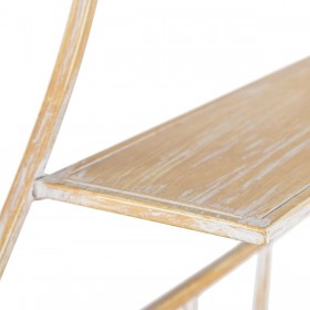 Scaffale 39,5 x 10,5 x 70 cm Naturale Metallo Bianco