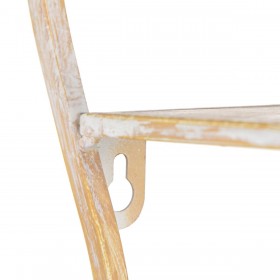 Scaffale 39,5 x 10,5 x 70 cm Naturale Metallo Bianco