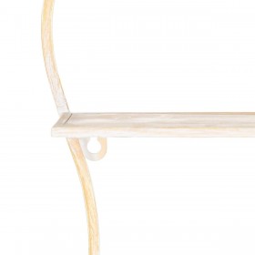 Scaffale 39,5 x 10,5 x 70 cm Naturale Metallo Bianco