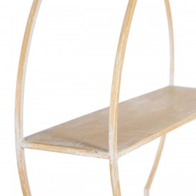 Scaffale 49 x 13,5 x 64 cm Naturale Metallo Bianco