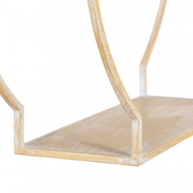 Scaffale 49 x 13,5 x 64 cm Naturale Metallo Bianco