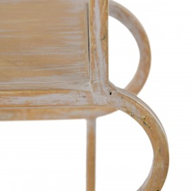 Scaffale 43 x 13 x 84 cm Naturale Metallo Bianco