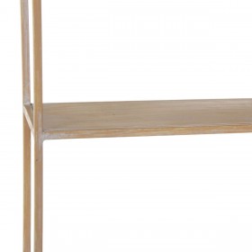 Scaffale 43 x 13 x 84 cm Naturale Metallo Bianco