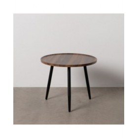 Tavolino Aggiuntivo Marrone Nero 60 x 60 x 49,5 cm