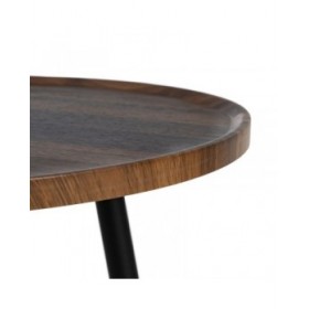Tavolino Aggiuntivo Marrone Nero 60 x 60 x 49,5 cm