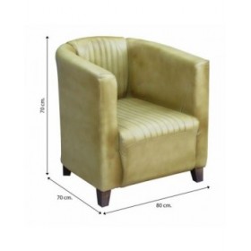 Poltrona Alexandra House Living 70 x 70 x 80 cm Ecopelle