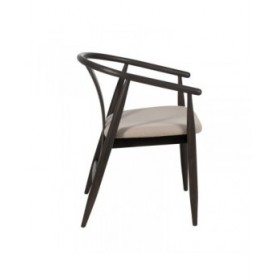 Sedia da Sala da Pranzo Nero Beige 56,5 x 57 x 76 cm