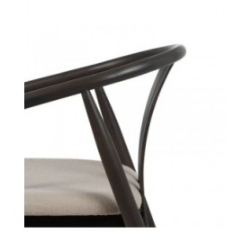 Sedia da Sala da Pranzo Nero Beige 56,5 x 57 x 76 cm