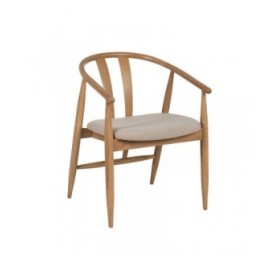 Sedia da Sala da Pranzo Beige Naturale 56,5 x 57 x 76,5 cm