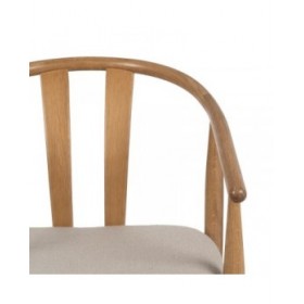 Sedia da Sala da Pranzo Beige Naturale 56,5 x 57 x 76,5 cm