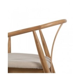 Sedia da Sala da Pranzo Beige Naturale 56,5 x 57 x 76,5 cm
