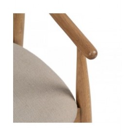 Sedia da Sala da Pranzo Beige Naturale 56,5 x 57 x 76,5 cm