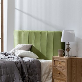 Testiera del Letto 160 x 7 x 64 cm Tessuto Sintetico Verde