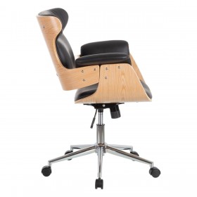 Poltrona 68 x 62 x 85 cm Naturale Nero