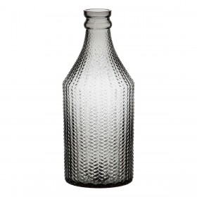Vaso 11,7 x 11,7 x 30 cm Grigio Vetro
