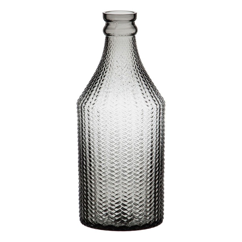 Vaso 11,7 x 11,7 x 30 cm Grigio Vetro