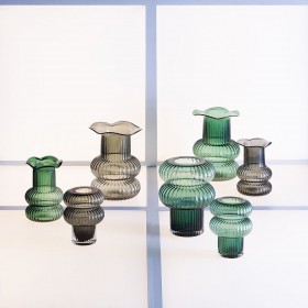 Vaso Grigio Vetro 16,5 x 16,5 x 25 cm